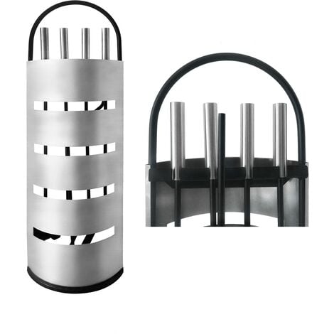 PrimeMatik - Set de 4 accessoires pour cheminée en fonte