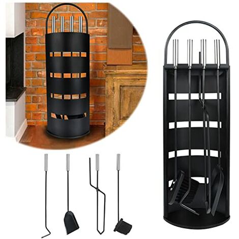 TEKEET Accessoires pour cheminée et poêle à bois - Support pour bois de  cheminée - Noir mat - 80 x 28 x 154 cm - Acier - Maison et jardin :  : Cuisine et Maison