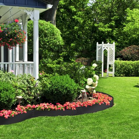 Bordure Pelouse Bordure De Jardin 2m En Plastique Souple - Clôture Flexible Pour Parterres, Allées Et Terrasses Délimitation Pelouse Allée