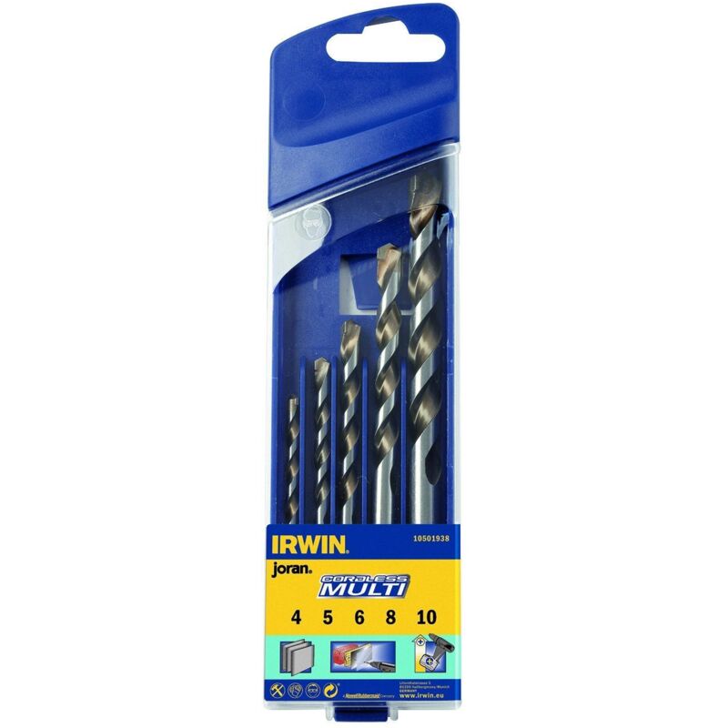 IRWIN® Cordless MultiPurpose Drill Bit Set, 5 Piece 410mm IRW10501938