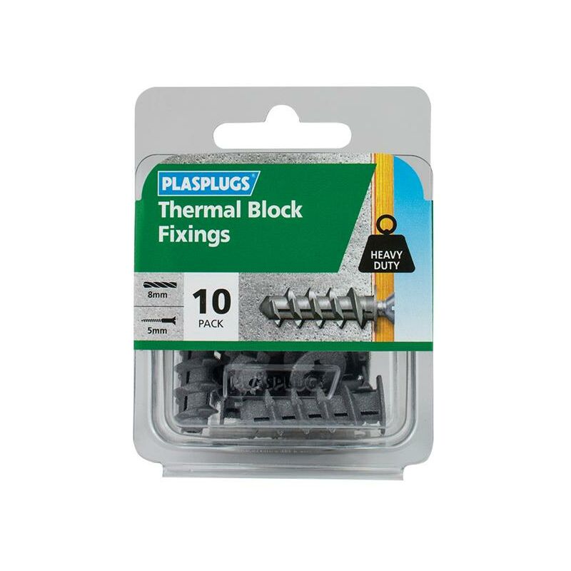 Plasplugs Thermal Block Fixings (10) PLASUTB010