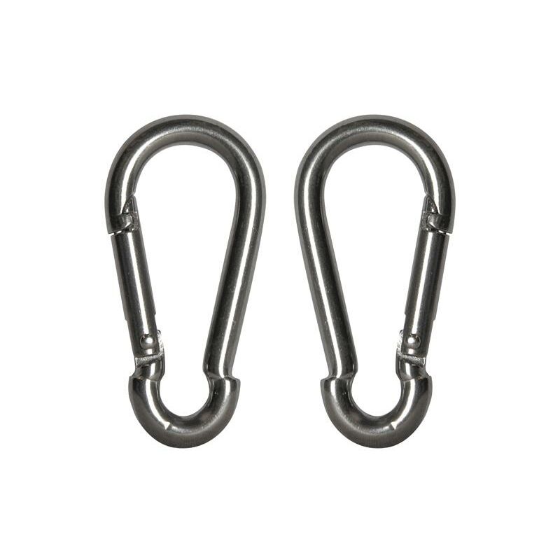 Faithfull Fire Brigade Snap Hook Stainless Steel 6mm (Pack 2) FAICHFBS60S