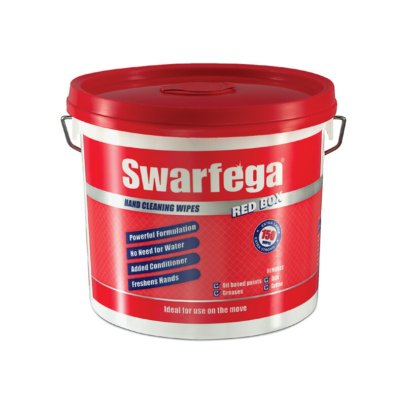 Swarfega® Red Box® Heavy-Duty Trade Hand Wipes (150) SWASRB150W