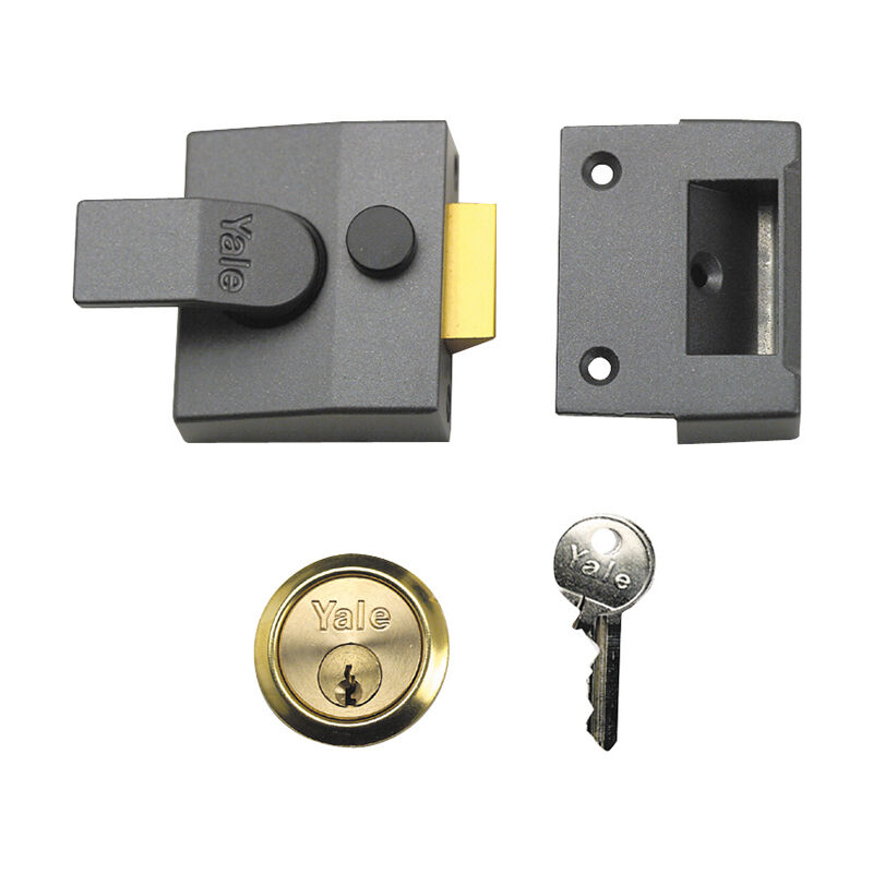 Yale Locks P84 Standard Nightlatch 40mm Backset DMG Finish Visi YALP84DMGPB
