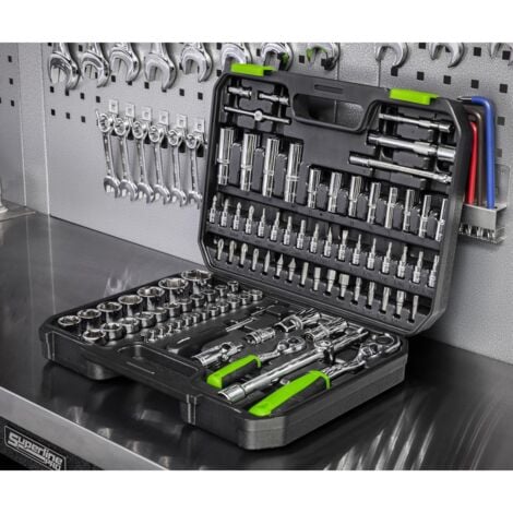 Sealey Metric Socket Set 94pc 1/4"" & 1/2""D Deep Standard And Bits S01210