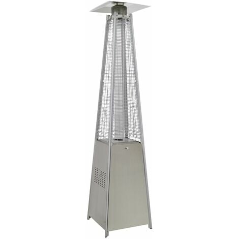 Sealey Dellonda 13kW Pyramid Gas Patio Heater 13kW Commercial/Garden Use - Stainless Steel DG99