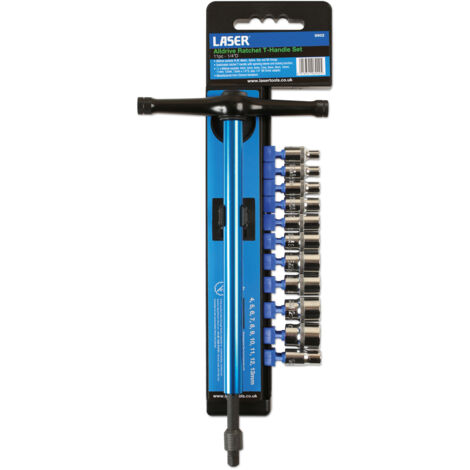 Laser 3399 Socket Set - 11pc 1/4" Drive BA Sockets On Rail