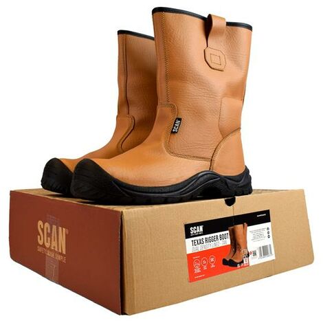 Scan Texas Lined Rigger Boots Tan UK 6 EUR 40 SCAFWTEXAS6