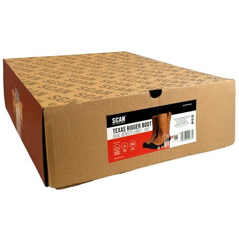 Scan Texas Lined Rigger Boots Tan UK 6 EUR 40 SCAFWTEXAS6