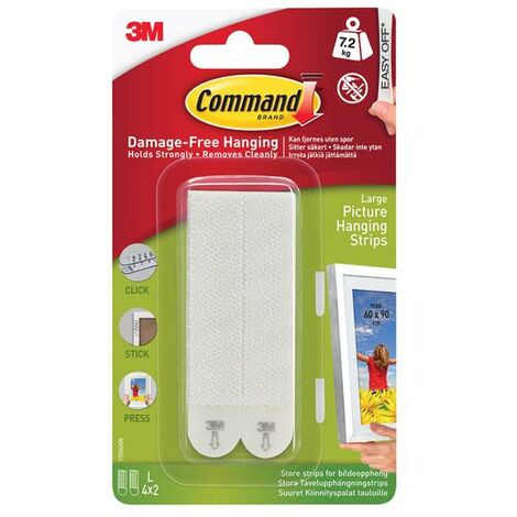Command™ Picture Hanging Strips, Large (Pack 4) COM17206
