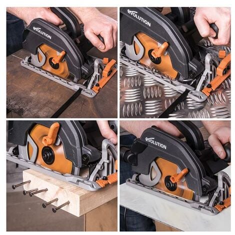 Evolution R185CCS Circular Saw 185mm 1600W 110V EVLR185CCSL