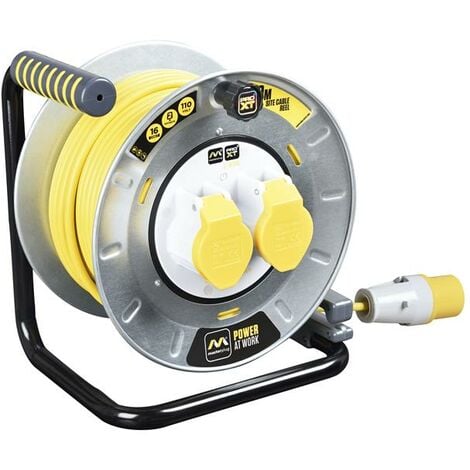 Masterplug PRO-XT Metal Cable Reel 110V 16A Thermal Cut-Out 30m MSTOTMU30162