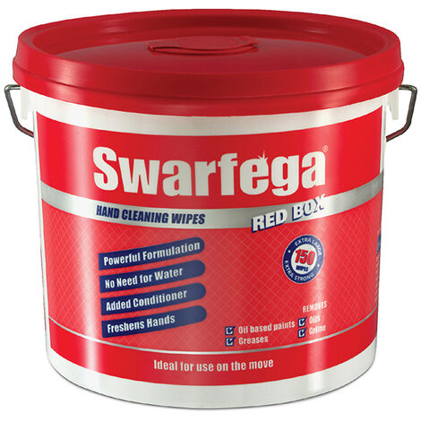 Swarfega® Red Box® Heavy-Duty Trade Hand Wipes (150) SWASRB150W