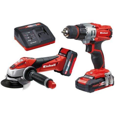Einhell TE-TK 18 Li Drill & Grinder Kit 18V 1 x 1.5Ah & 1 x 3.0Ah Li-ion EINTETK18LIK