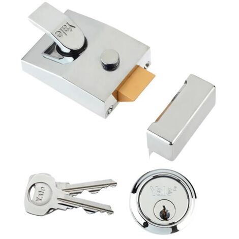 Yale Locks P89 Deadlock Nightlatch 60mm Backset Chrome Finish Visi YALP89CH