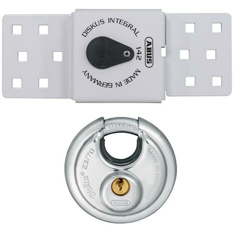Serrure Pour Porte Coulissante ABUS 83978 – Avec Cadenas à Disque 26/70mm, Série 142