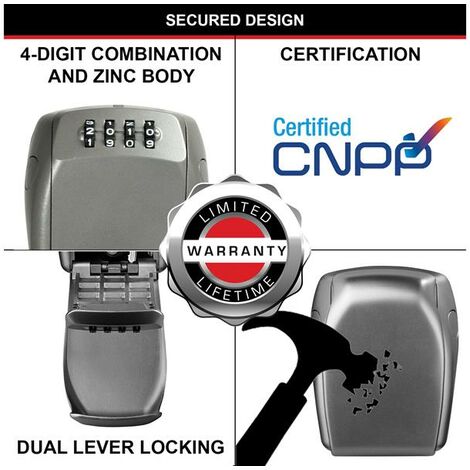Master Lock 5415E Wall-Mounted Reinforced Key Lock Box MLK5415E