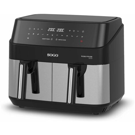 Tristar Friggitrice ad Aria Digitale Forno, 10 Litri, 1800 W, Cestello  Rotante, 10 Programmi di Cottura, Airfryer BPA-free, Nero, FR-6964