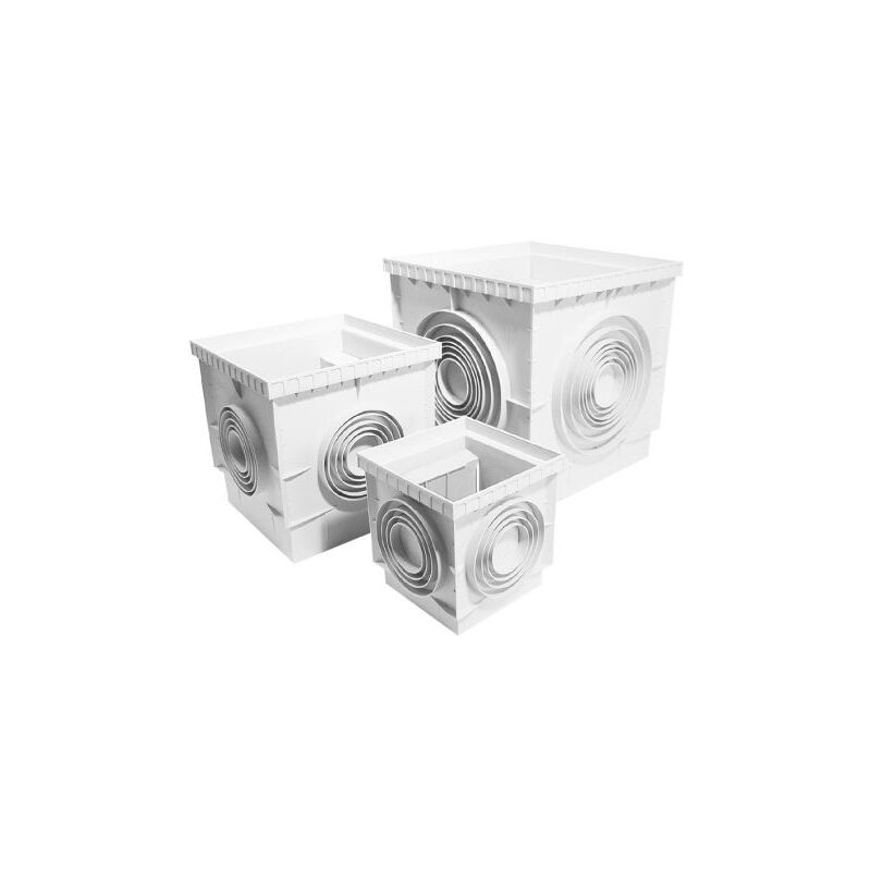Pozzetto monolitico d'ispezione in pp con fondo mm 400x400 -ingresso/uscite ø 80-100-125-140-160-200-250 NICOLL
