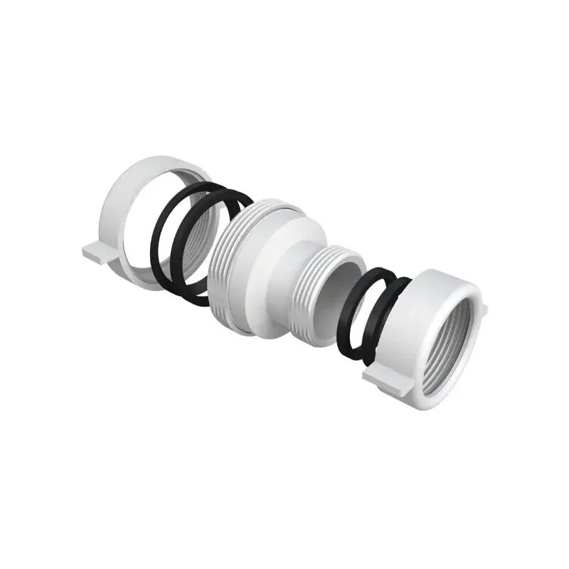 Adattatore Raccordo Tubi Da 40mm A 1 1/2 Pollice BSP - Conversione EU-UK In PVC Per Impianti Idraulici, Lunghezza 60mm