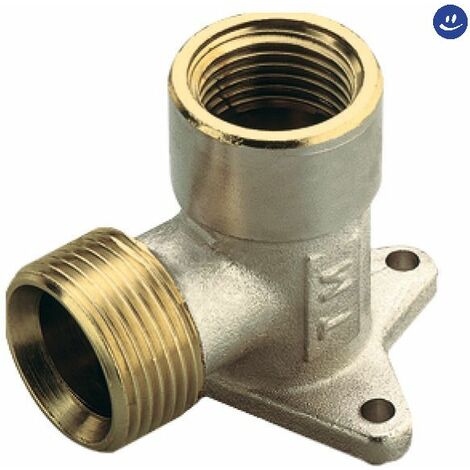 Raccordo curvo femmina flangiato in ottone giallo modello waterblock-gn 1/2 TIEMME