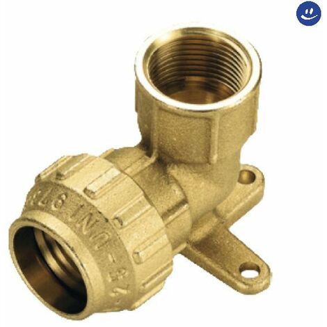 Raccordo curvo femmina flangiato in ottone per tubo polietilene serie cobraring 3460cr ø20x1/2 TIEMME