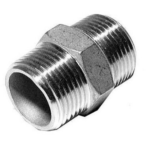 Raccordo diritto intermedio maschio/maschio in acciaio zincato 1/8" RACCORDERIE METALLICHE