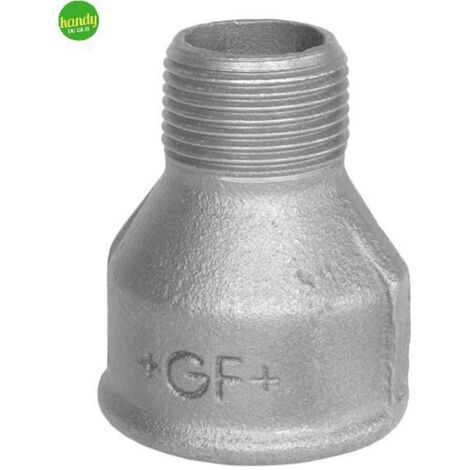 Raccordo ridotto maschio femmina in ghisa malleabile zincato f11/2"xm11/4" GEORG FISCHER