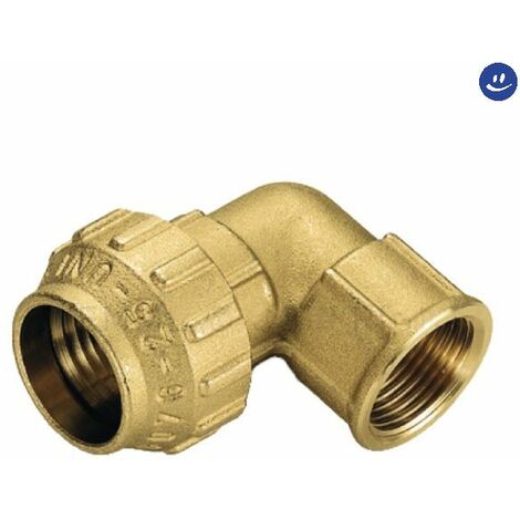 Raccordo curvo femmina in ottone per tubo polietilene serie cobraring 3460cr ø32x1 TIEMME