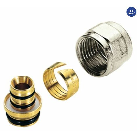 Adattatore in ottone cromato per tubo multistrato 3/4 ø16 TIEMME