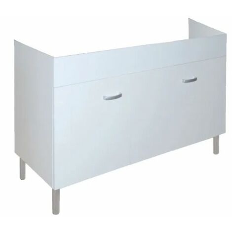 Mobile sottolavello cucina in legno nobilitato bianco per lavelli in porcellana dimensioni: cm (lxhxp)= 80x66x45