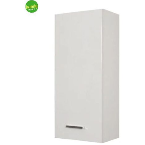 Pensile bagno sospeso un anta in melaminico bianco h.70cm l=34cm h=71cm p=22cm SAVINI