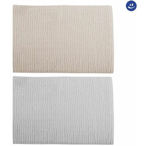 Tappetino da bagno modello chenille cm.40x60 tortora MSV