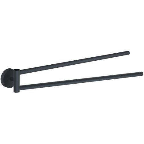 Portasalviette a snodo da muro in acciaio inox e Cromall 2323 Gedy serie EROS Nero Matt
