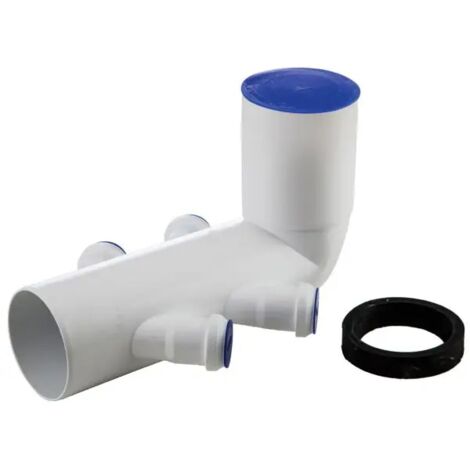 Curva wc prolungata ad innesto in pp con 4 attacchi orientabili serie ed tech ø110/40/40/40/40 WAVIN