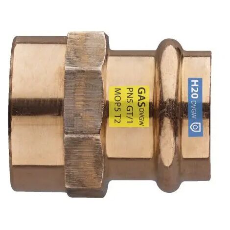 Raccordo diritto a pressare femmina in bronzo serie frabopress kombi rs8270 1/2"Ø18 FRABO