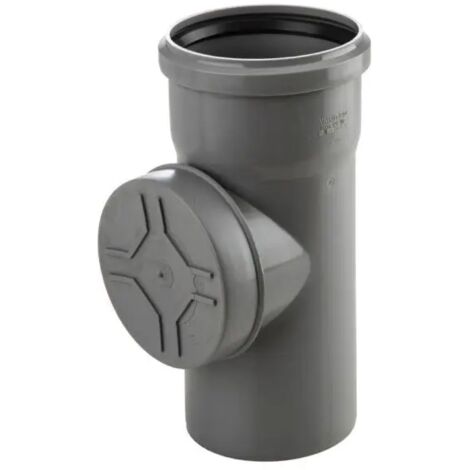 Braga 87° con tappo ispezione ad innesto in pp con guarnizione serie ed tech ø50 WAVIN