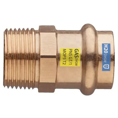 Raccordo diritto a pressare maschio in bronzo serie frabopress kombi rs8243 3/4"Ø18 FRABO