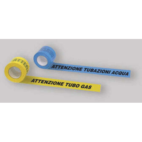 Nastro avvertitore da interro polietilene giallo per tubo gas h=10 cm CAMON (1/4)