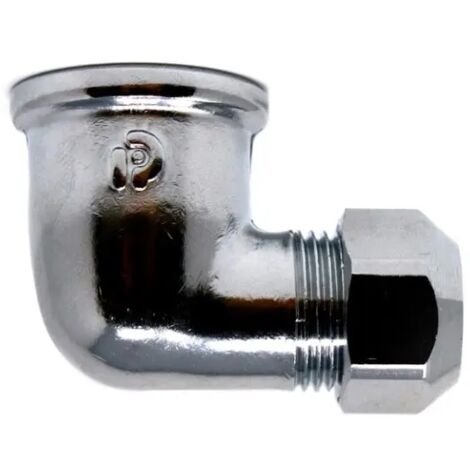 Raccordo curvo femmina a tenuta ptfe per tubo rame cromato serie 6804 1/2"x Ø 12 RINALDI E PETTINAROLI