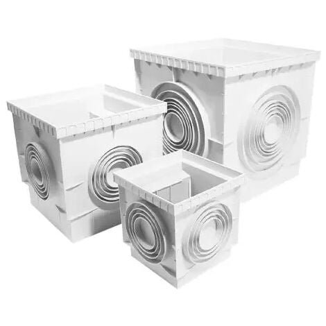 Pozzetto monolitico d'ispezione in pp con fondo mm 300x300 - ingresso/uscita ø 63-80-100-125-140 NICOLL