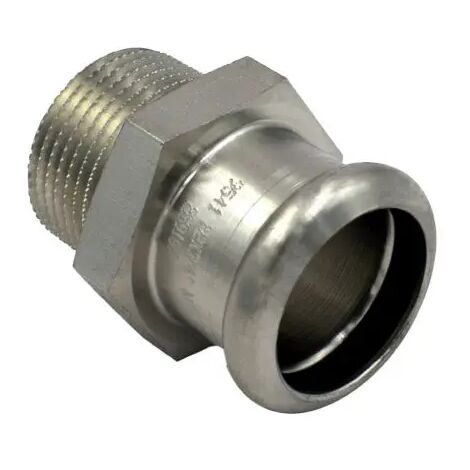 Raccordo dritto a pressare maschio femmina in acciaio inox serie inoxpres uniko 11/2"xø35 FRABO
