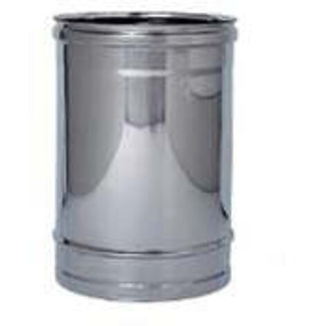 Tubo canna fumaria monoparete in acciaio inox aisi 304 mm 500 ø130 sp 0,5 mm EUROPROFIL