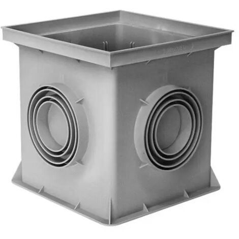 Pozzetto Elettrico Interrato 250x250 Mm In PP Grigio - Coperchio A Vite Con Guarnizione, Per Derivazione Cavi