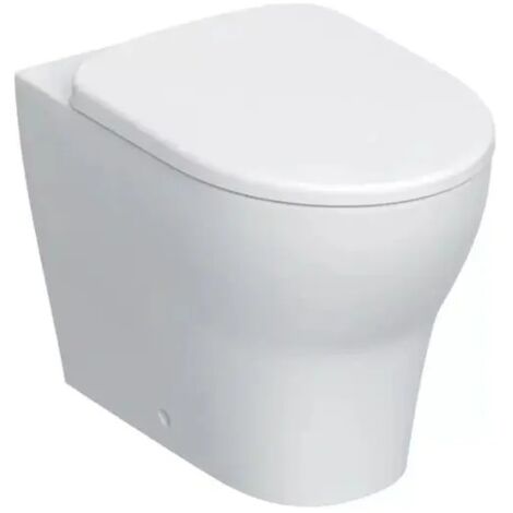 Vaso wc a terra filo parete in ceramica bianca serie selnova premium con sedile e sistema rimfree GEBERIT