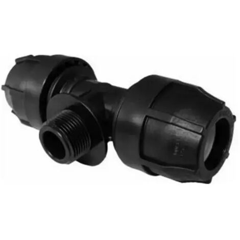 Raccordo a t maschio a compressione in polipropilene serie elopress ø25x3/4 pn16 NUPI