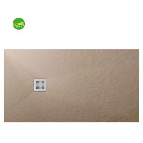 Piatto doccia rettangolare in marmoresina sabbia modello stone free h2,8 cm 70x100 BARBOTTINA