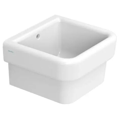 Vasca lavatoio pilozzo a parete in ceramica bianca modello persia cm 42x38 CERAMICA DOLOMITE