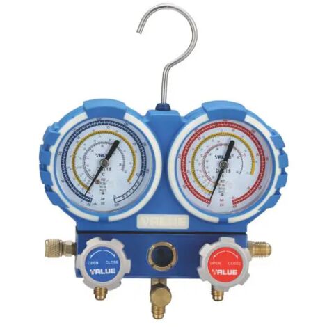 Gruppo manometrico analogico a 2 vie per condizionamento r32-r410a-r407c-r134a in valigetta r32 -r410a -r417c -r134a GENERAL GAS