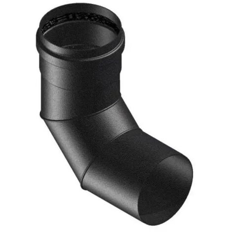 Curva 90° smaltata nero opaco per stufe a pellet ø80 CONTI